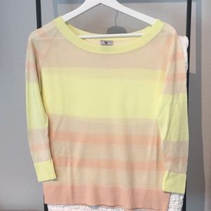 Worthington lightweight striped pastel top S